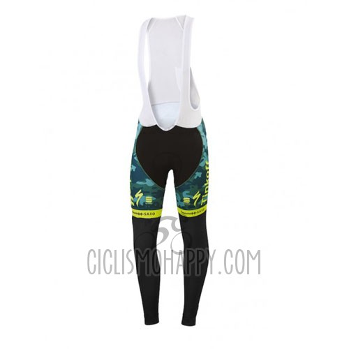 Tinkoff Saxo Bank Cycling Jersey Bib Tight 2016 Long Sleeve Yellow and Green